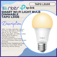 TP-LINK Tplink TAPO L520E Smart Wifi Remote Apps Schedule Control White LED Light Bulb Dimmable 15K 