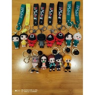 Squid game keychain toy