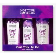 Not Your Mothers Curl Talk To Go Mini Styling SET. Defining Cream And Curl Activating Mousse.