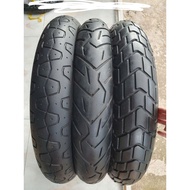 (old tire) 110/90-18 Tire, genuine tire, rugged tread, good road grip, mounted on motorbike....