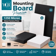 VCR Mounting Board A3 A4 1250 Micron Premium | Black White | Art Board School Project Presentation B