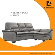 DL Home Concept Casa Leather L Shape Sofa I 1+2+3 Sofa Set