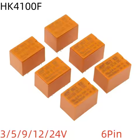 1/5PCS Relay HK4100F-DC12V-SHG HK4100F-DC5V-SHG 6Pin 3A 3V/9V/24V