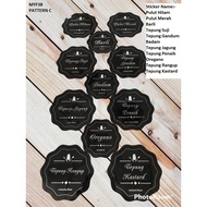 Waterproof Kitchen Label Sticker Dapur Sticker Kitchen Pantry Label MYF38