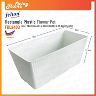 Felton Rectangle Plastic Flower Pot Planter Pot X Large Size Length 78cm Felton Flower Pot FBL2483