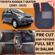 TOYOTA AVANZA ( 2003 - 2011 ) CAR COILMAT KARPET KERETA 15MM  PRECUT DESIGN COIMAT FULLHEMMING DESIG