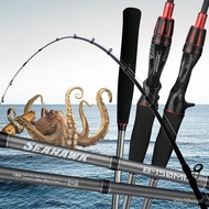 【Spot Goods】 1.6m slowly jigging fishing rod PE0.6-1.5 casting type max 120g fishing rod  boat rod h