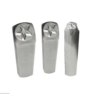 SV Set of 3 Star Shaped Metal Stamping Tools for Leather Crafting Punch Stamps