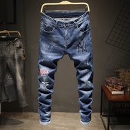 Gucci🔥🔥 Men's Jeans Fashion Slim feet Elasticity Jeans 👖👖