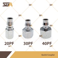 Air Coupler 20PF, 20PH / 30PF, 30PH / 40PF, 40PH Quick Coupler Compressor Socket Connector 1/4" (Fem