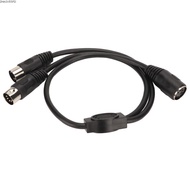 ZHAOX55PQ 5Pin Din Female to 2 5Pin Din Male, 50cm Flexible Sound Connecting Cable, Audio Cable 5 Co