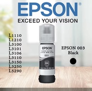 น้ำหมึกเติม Epson เบอร์003 (BK ดำ) พรีเมี่ยมคุณภาพสูง // สำหรับเครื่อง รุ่นEpson L1110 /L1210 /L3100 /L3120 /L3101 /L3110 /L3150 / L3250