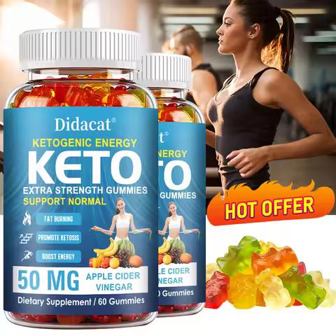 Keto Gummies, Containing 50mg of Apple Cider Vinegar, Support Fat Burning, Promote Ketosis, and Incr