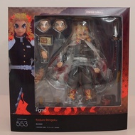 Bandai | Figma 553 Demon Slayer Rengoku Kyojuro Movable Action Figure With Flame Effect Accessoriesc