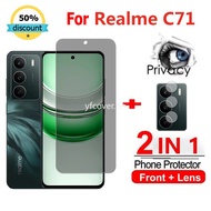 Realme C71 Privacy Tempered Glass For Realme GT 7 Pro C75x 14T 14X 14 13 12 12X 10T 11 10 C75 C55 C5