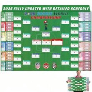 2026 World Cup Schedule Poster, Size 82.68 Inches * 59.06 Inches, 2026 World Cup Merchandise, Essent