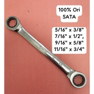 SATA SAE DOUBLE BOX END RATCHETING WRENCH SPANNER INCHES 5/16"-3/4" 46101-46104 100%