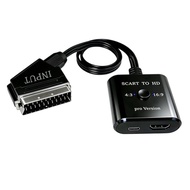 Video Audio Adapter 1080P SCART to for HDTV Converter AV Signal Adapter for HD TV DVD for HDTV