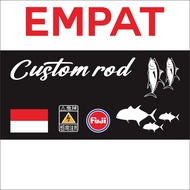 Stiker joran dry decal custom rod tinggal tempel