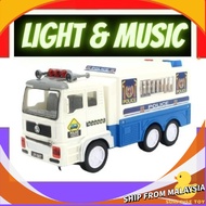 Trak Polis Bergerak Auto dengan Siren dan Lampu