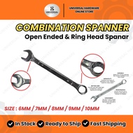 [READY STOCKS] COMBINATION SPANNER Open Ended & Ring Head Spanar SIZE : 6MM / 7MM / 8MM / 9MM / 10MM