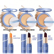 SACE LADY Oil-control Compact Powder Foundation Waterproof SACE LADY Lip Balm Lipstick Waterproof Co