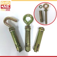 Shell Anchor Fix Anchor Expansion Bolt Hook Bolt Eye Bolt Heavy Duty 1/4 5/16 3/8 1/2