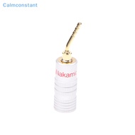 Ca&gt; 2mm Banana Plug Nakamichi Gold Plated Speaker Cable Pin Angel Wire Screws Lock Connector For Musical HiFi Audio well