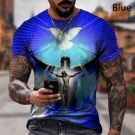2024 God The Cross Fashion 3D T-shirt About Jesus Love Everone Christian Men's T-shirt Plus Size XS-5XL