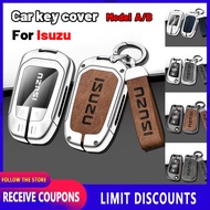 High quality Car Zinc Alloy Genuine Leather Full Protection Cover Casing Does not fade no peeling Car Dedicated For Isuzu car keys model A/B Crosswind D-Max Crosswind Sportivo Alterra Highlander Amigo Ascender Axiom Gemini Hombre