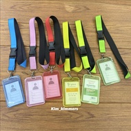 Clear ID case Transparent id Case with Strap or Lace Lanyard lanyard for school id