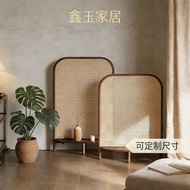 Entrance rattan screen, new minimalist Nordic solid wood screen, living room screen, Chinese-style b