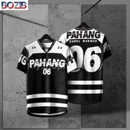 Jersey Pahang 2024 Nfl Design【Free Custom】Jersey Baju Lelaki Dewasa Berkolar Plus Size Jersey Futsal