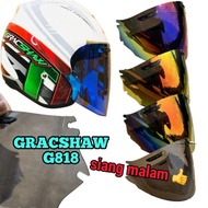 HELMET VISOR GRACSHAW G818 ANTI UV SIANG MALAM (Sesuai Untuk TSR RAM 4 / GRIXENT 818 / MHR RAM 4)