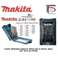 [100% ORIGINAL] MAKITA 25PCS HSS-G METAL DRILL BIT SETS (D-67555) *MILWAUKEE / DEWALT / BOSCH*