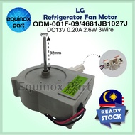 ODM-001F-09/4681JB1027J LG DC13V 0.20A 2.6W 3 Wire Refrigerator Fan Motor
