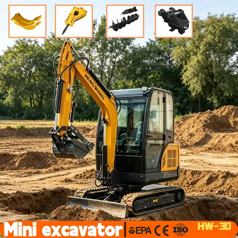 Mini Excavator 3.0 Ton Digger EPA/CE Euro Crawler Excavator For Home Diesel Agricultural Tractor Dig