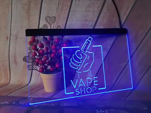 Vape Shop Holding Hand Display New neon light sign vintage home decor crafts