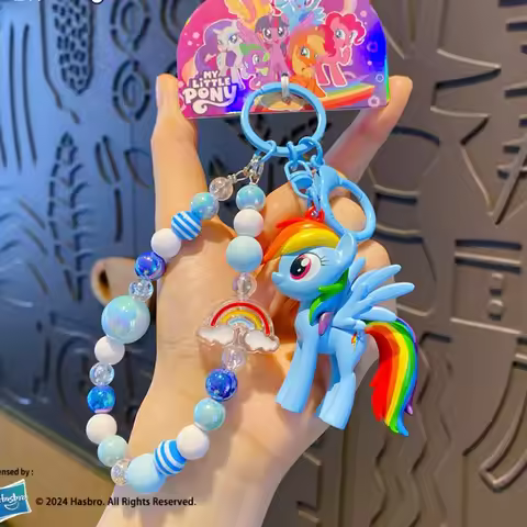 My Little Pony Children's Twilight Sparkle Cute School Bag Pendant Creative Car Key Fight Anime Peri