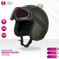 Hijmuku Helm Bogo Anak Polos Retro Kacamata Pororo 2 3 4 5 6 Tahun Cewek Cowok Lucu Packing Kardus