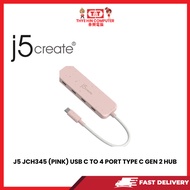 J5 JCH345 (PINK) USB C TO 4 PORT TYPE C GEN 2 HUB