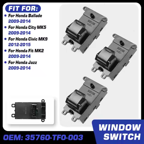 Window Switch Glass Lifter Button For Honda Ballade Honda City Honda Fit Honda Jazz 2009-2014 Honda 