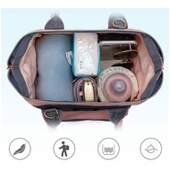 ☻LEQUEEN Mommy Bag Multi Functional Diaper Bag Handheld One Shoulder Oblique Cross Bag Waterpro4-2U