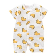 (Short Sleeve Button) Bayi Newborn- 18month Sesuai cuaca panas Baby Romper Homewear