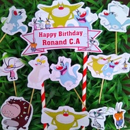 Oggy and cockroach friends cake decoration topper