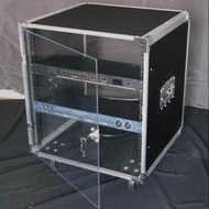 12U/16U Transparent Door Chassis 8U Simple Cabinet Flight Case 20U Player Audio Box Stage Mobile Cab