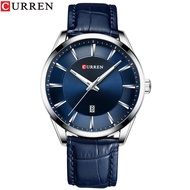 CURREN/Karen 8365 Mens Round Belt Watch Waterproof Calendar Mens Watch Round sey