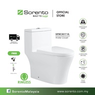 SORENTO SRTWC8317-RL  WC Water Closet Rimless ONE PIECE Toilet Bowl Tandas Toilet Jamban 10 inchi /马