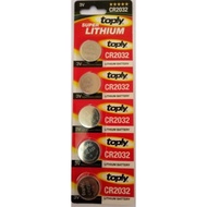 Toply CR2032 Super Lithium Battery 5pc