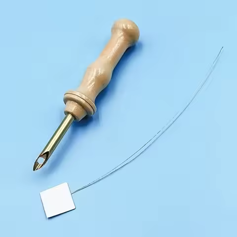 Wooden Handle Embroidery Punch Needle, Yarn Thick Punching Needle, Weaving and Spinning Tool, Craft 